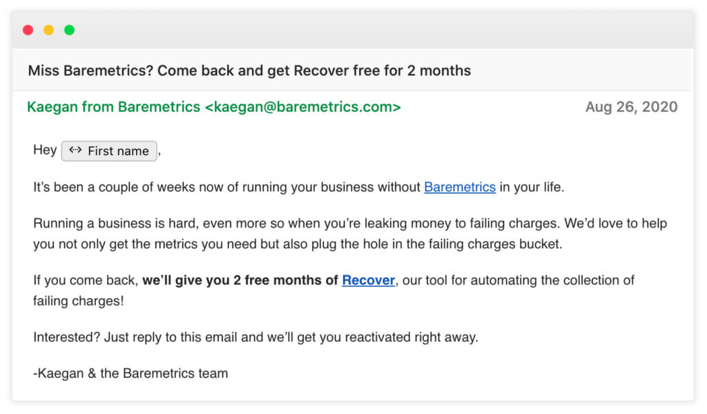 Actualización gratuita de dos meses.