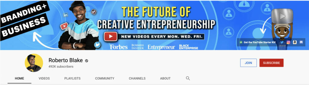 YouTube Роберто Блейка.