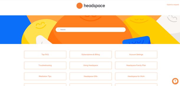 Pagina de întrebări frecvente Headspace