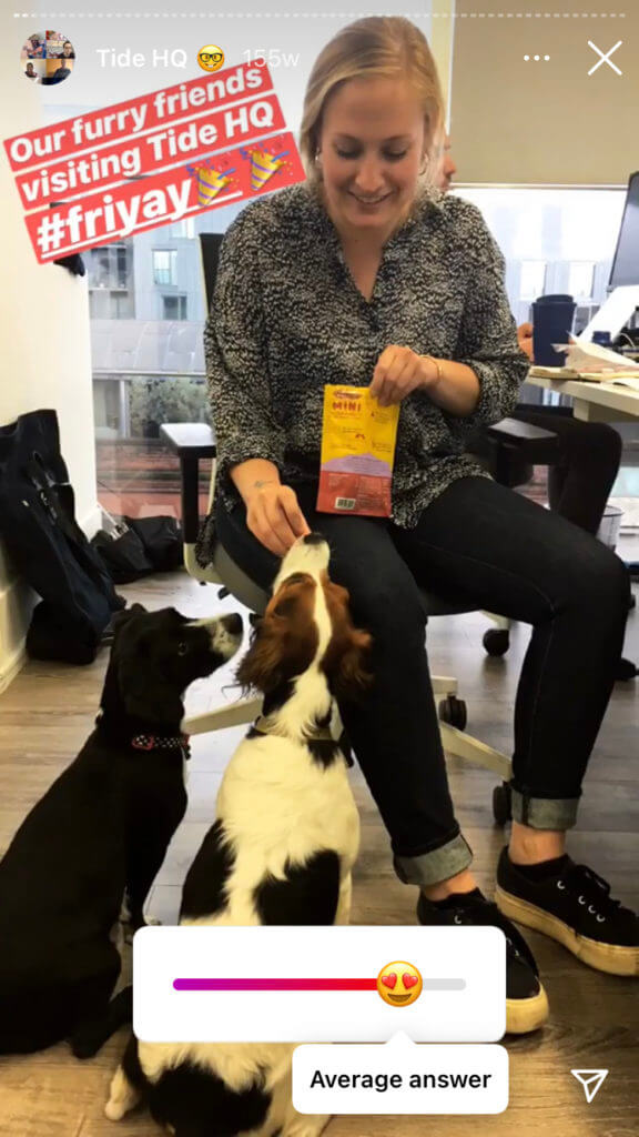 Beispiel einer Instagram-Story von Tide