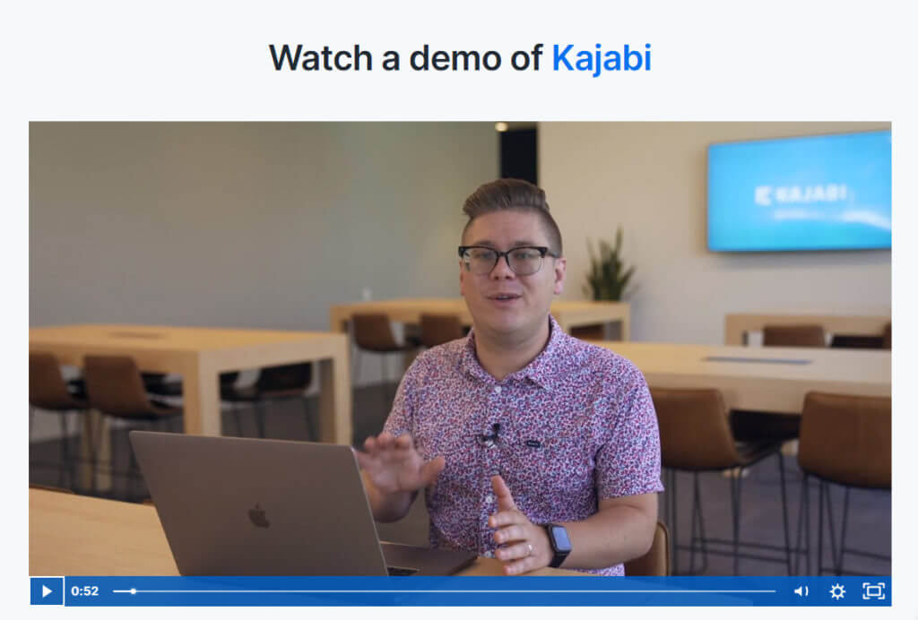 Demo wideo Kajabi