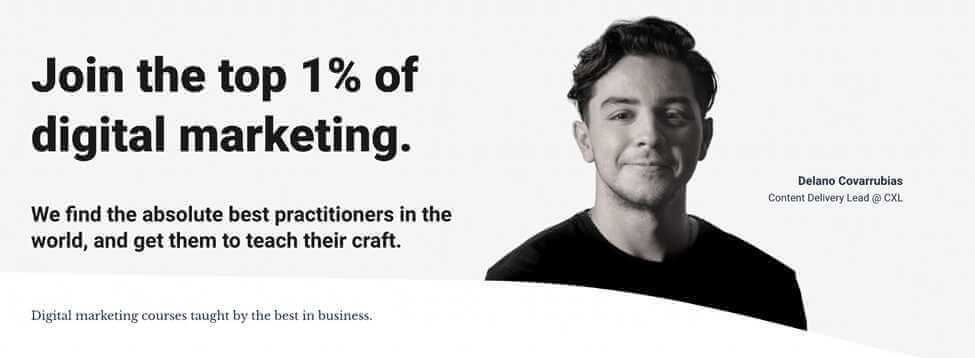 Tangkapan Layar Program Pemasaran Digital CXL Institute