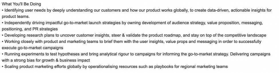 Contoh Tangkapan Layar Tanggung Jawab Manajer Pemasaran di Papan Pekerjaan 2