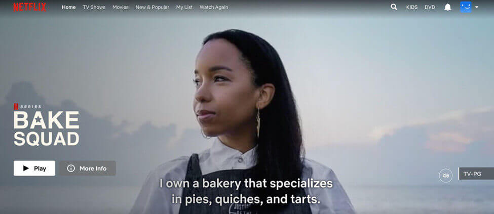 Zrzut ekranu Automatyczne odtwarzanie zwiastuna wideo po rejestracji w serwisie Netflix