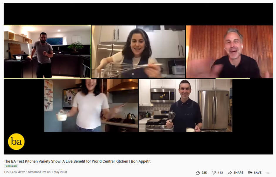 tangkapan layar bon appetit zoom streaming langsung