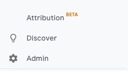 Captură de ecran a meniului de administrare Google Analytics