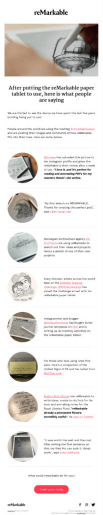 Exemplu remarcabil de e-mail