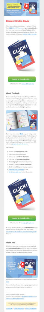 Exemplu de e-mail Smashing Magazine