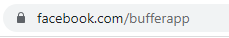 Buffer permalink da página do Facebook
