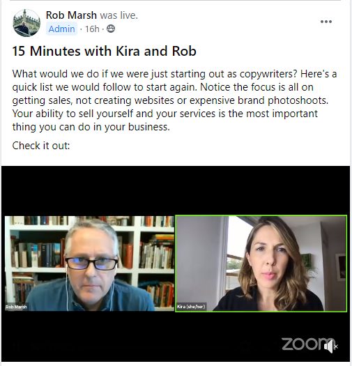 Exemplo de vídeo ao vivo do Facebook