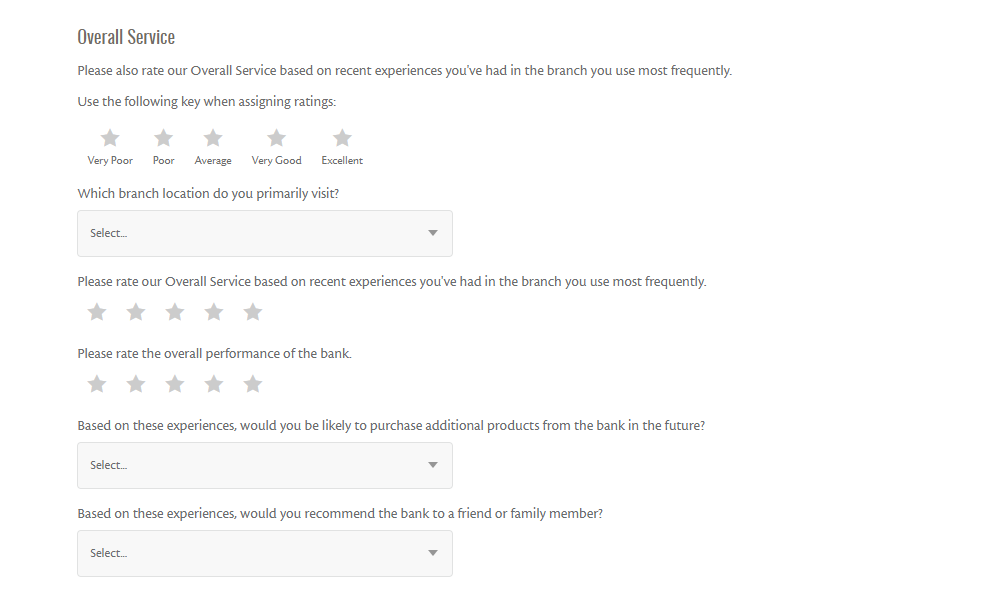 Survei umpan balik pelanggan Tompkins Trust