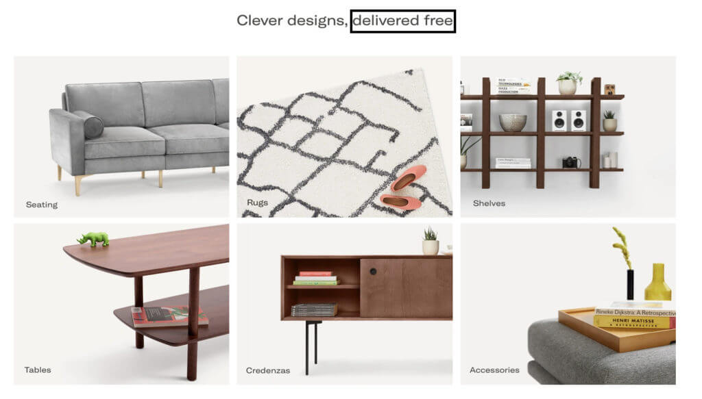 Pagina de destinație Burrow exemplu 2