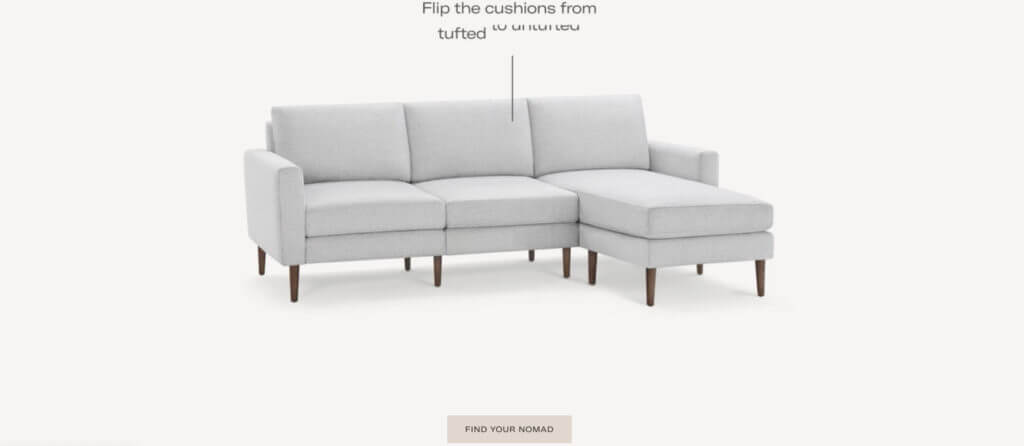 Pagina de destinație Burrow exemplu 3