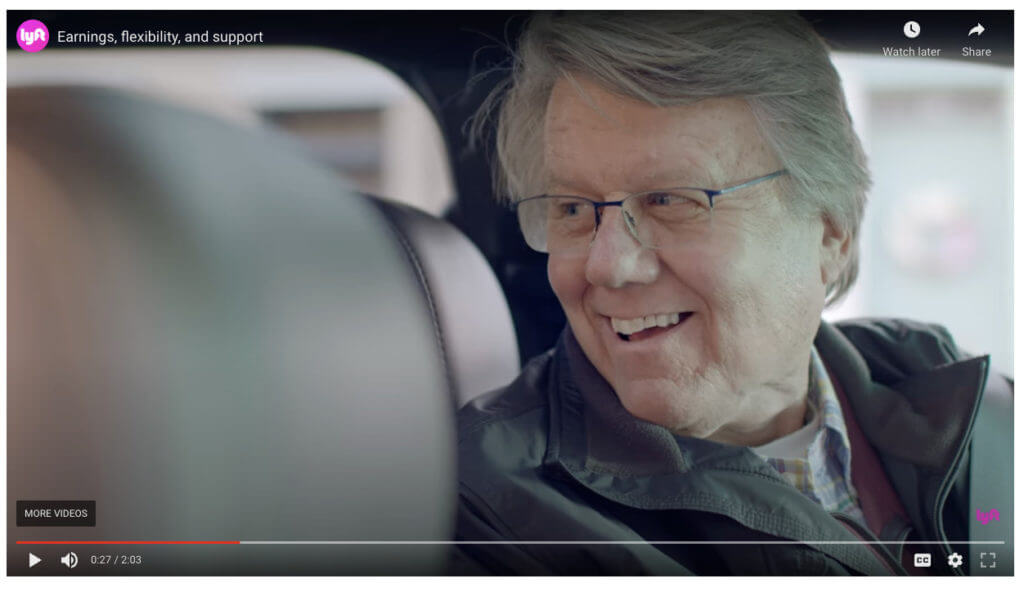 Exemplul 4 al paginii de destinație Lyft