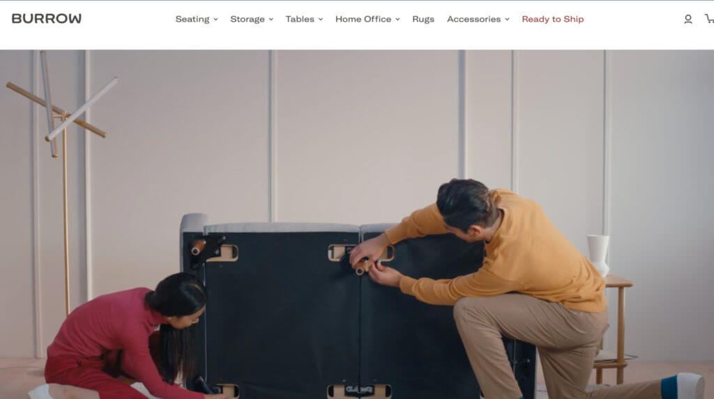 Pagina de destinație Burrow exemplu 4