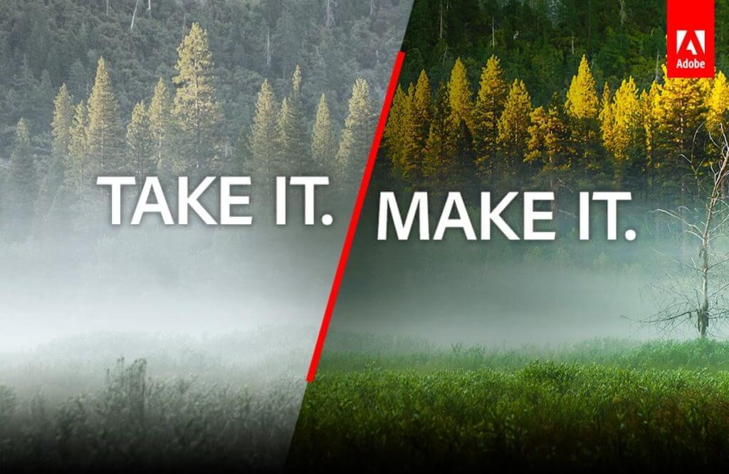 Exemplu de anunțuri afișate de la Adobe