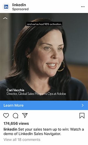 Exemplu de anunț LinkkedIn