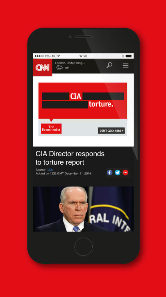 Exemplu de anunțuri banner de la CNN