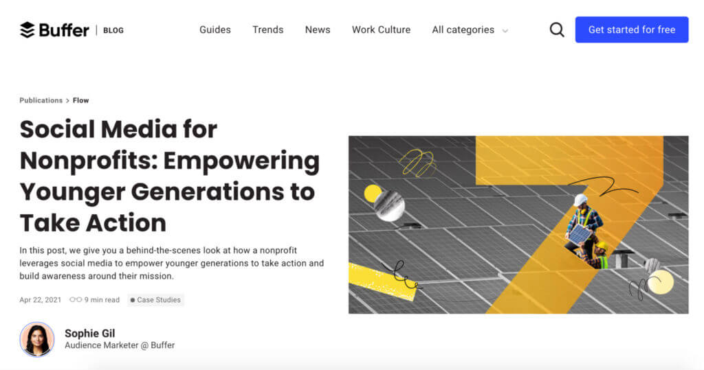 Postare pe blog de la Buffer