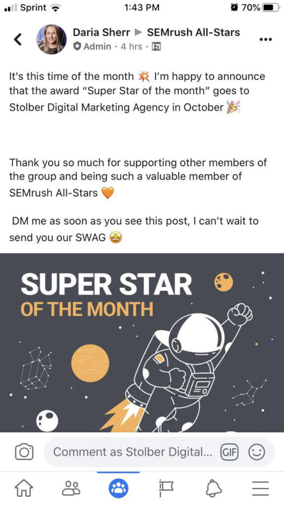 コミュニティ投稿の例