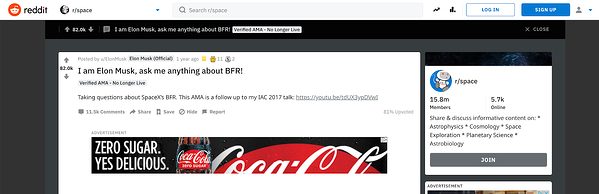 Elon Musk reddit AMA