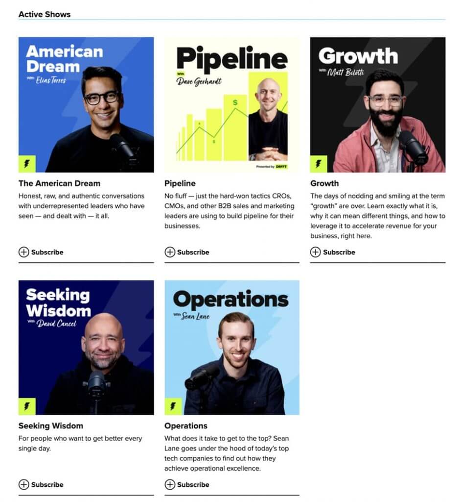 captura de tela dos membros da equipe de drift