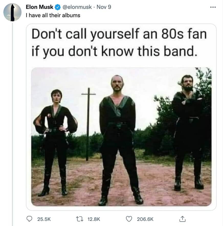 captura de tela do tweet de nível pessoal de elon musk