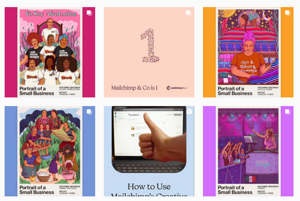 Flux Instagram de Mailchimp