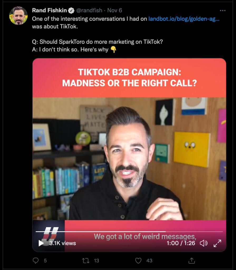 Tweet de Rand Fishkin