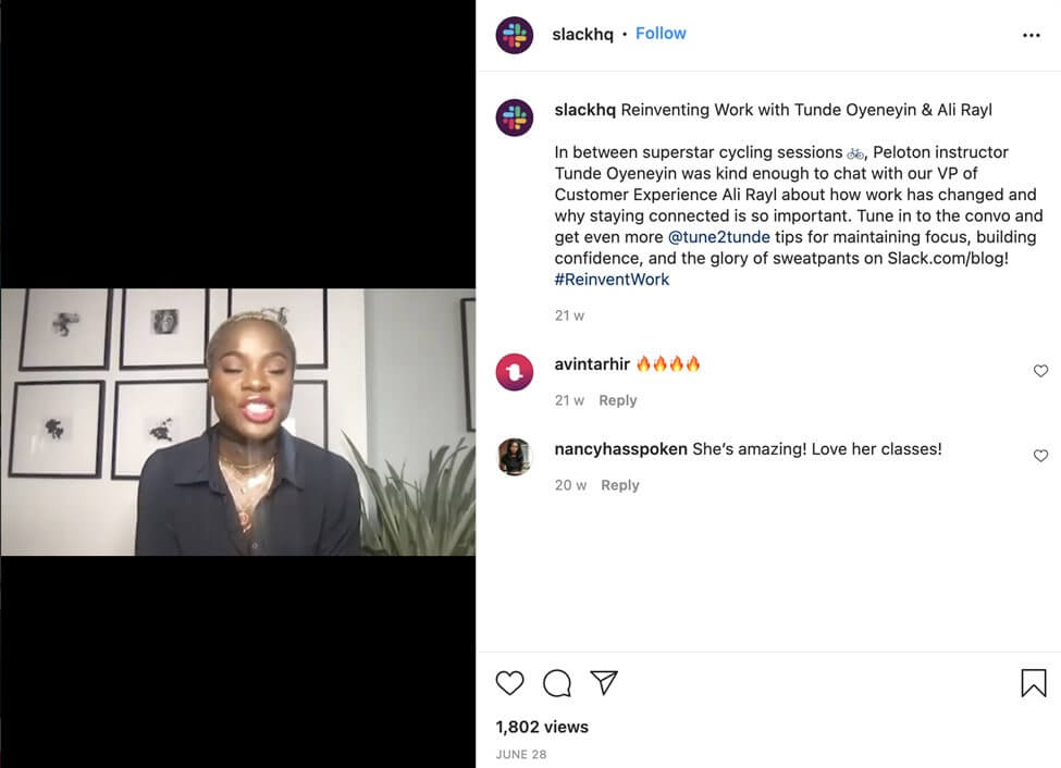 ภาพหน้าจอหย่อนในเรื่องผู้ใช้ instagram