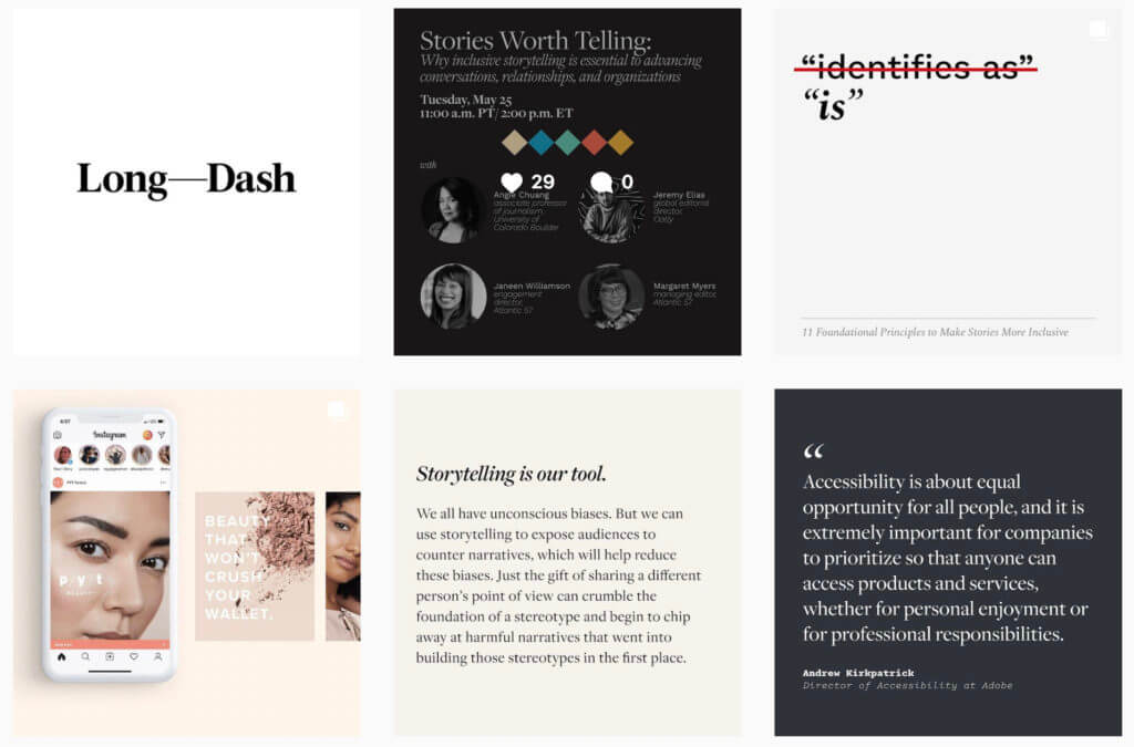 Long-Dash-Instagram-Inhalte