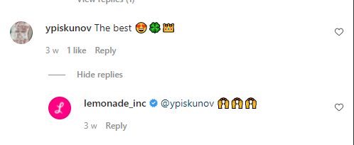 Compromiso de limonada en Instagram