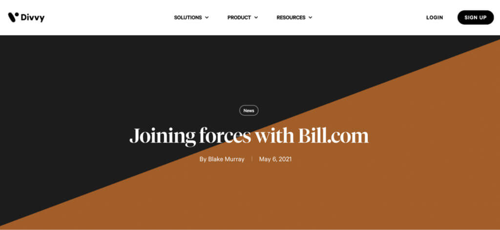 Скриншот домашней страницы Divvy