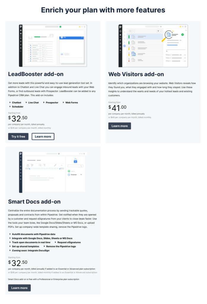 Pipedrive 產品附加組件