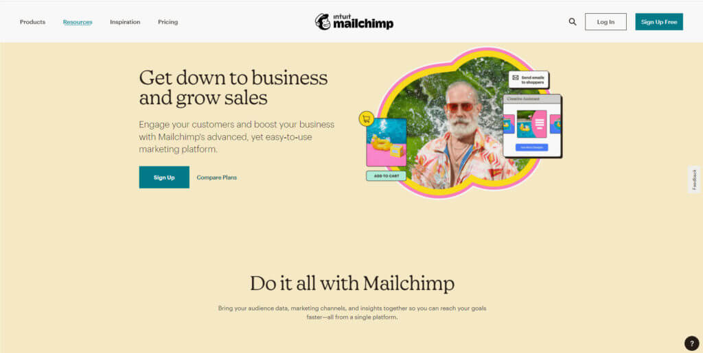 แคมเปญการตลาดผลิตภัณฑ์ Mailchimp