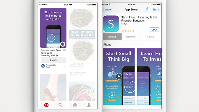 Contoh iklan pemasangan aplikasi.