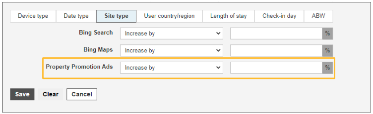 Mülk tanıtım reklamları için teklif çarpanı