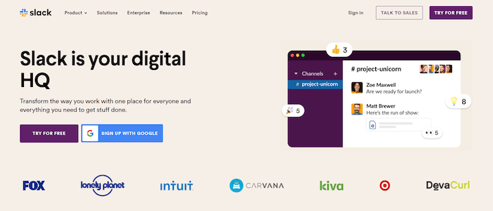 ejemplos de encabezados de sitios web - holgura