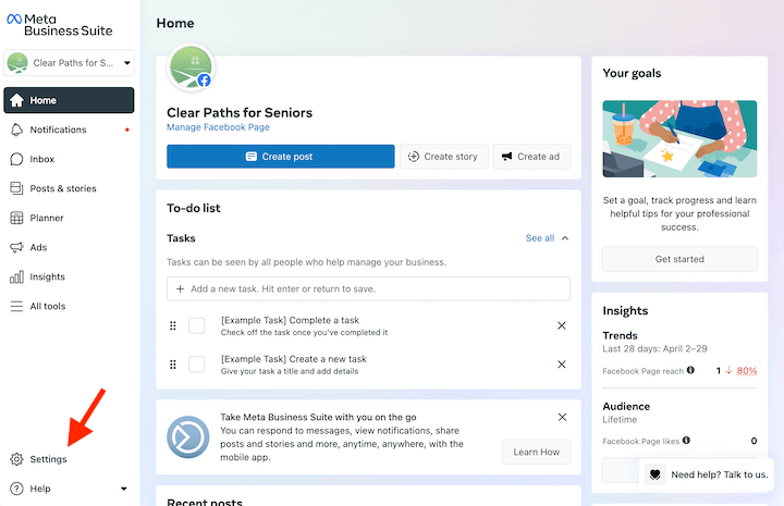 как разместить рекламу в фейсбуке - настройки бизнеса