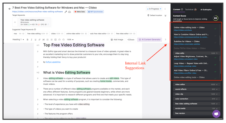 seo 内部链接 - 建议