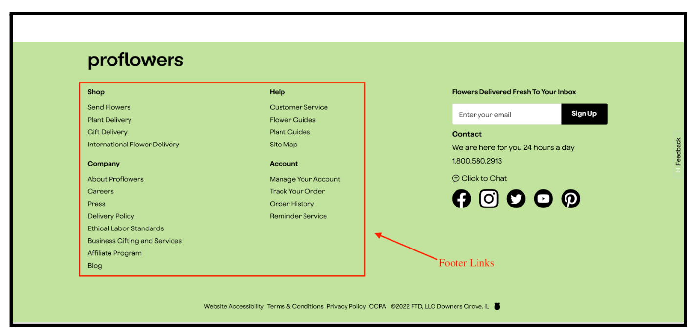 seo 内部链接 - 页脚链接