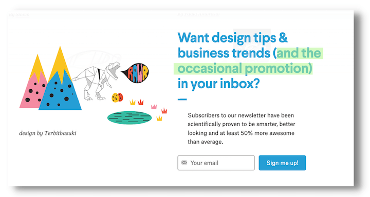 contoh copywriting percakapan - promosi sesekali