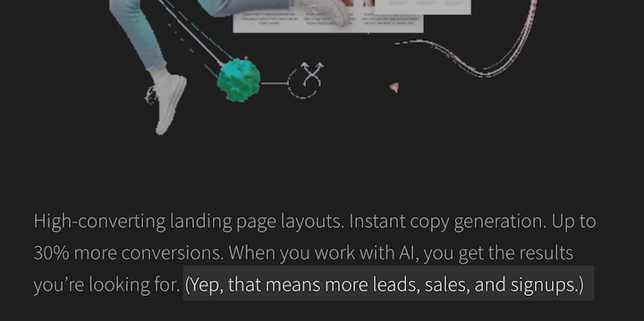 nada percakapan di beranda unbounce