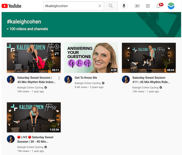 exemple de hashtag youtube de marque