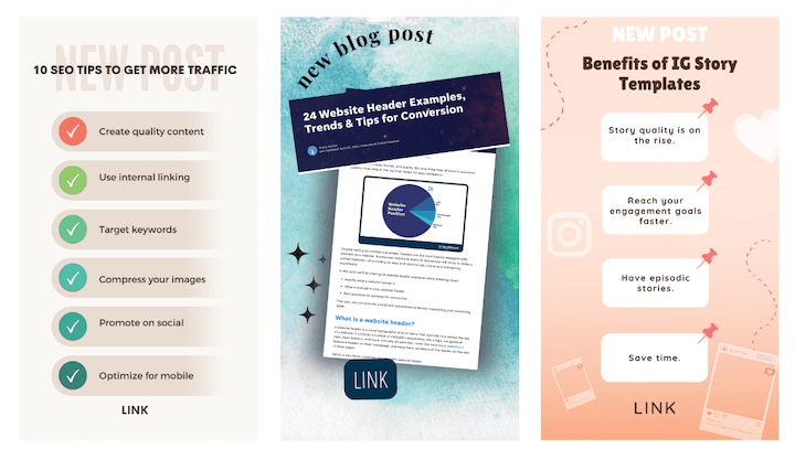 قوالب قصة جديدة على الانستغرام