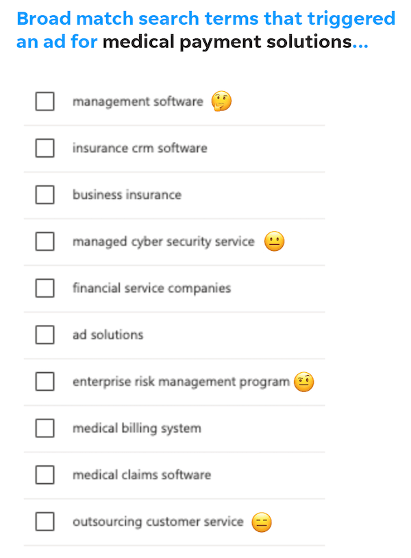 搜索词报告示例