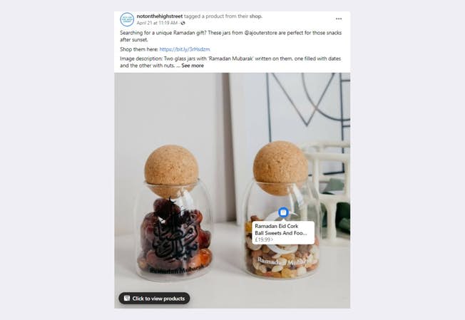 Non su High Street, regali del Ramadan