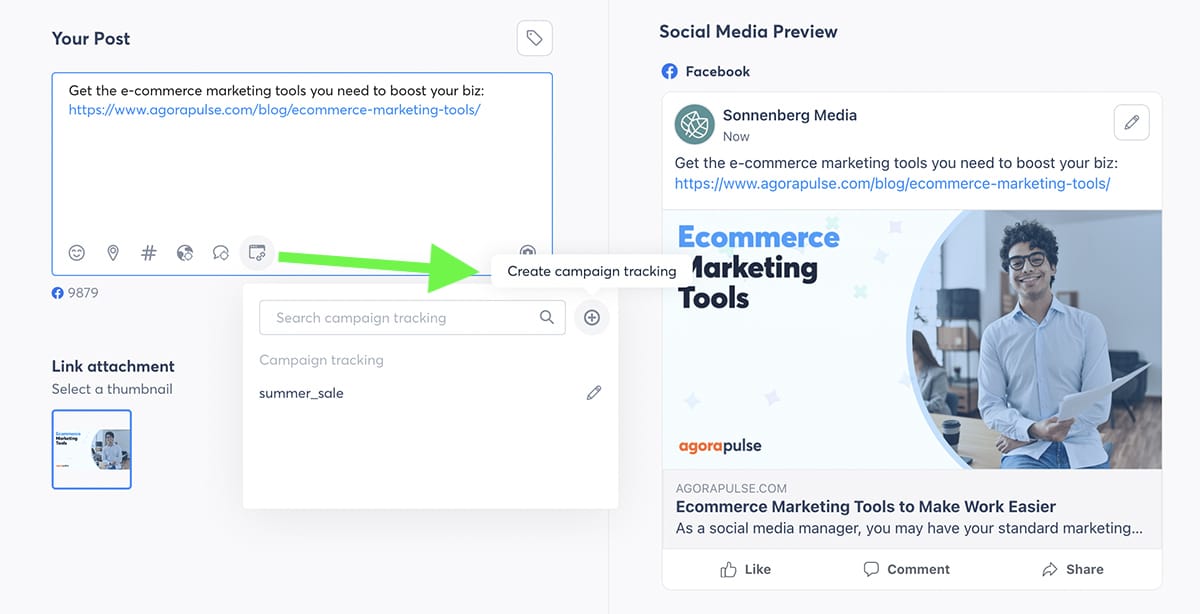 Agorapulse - parameter UTM