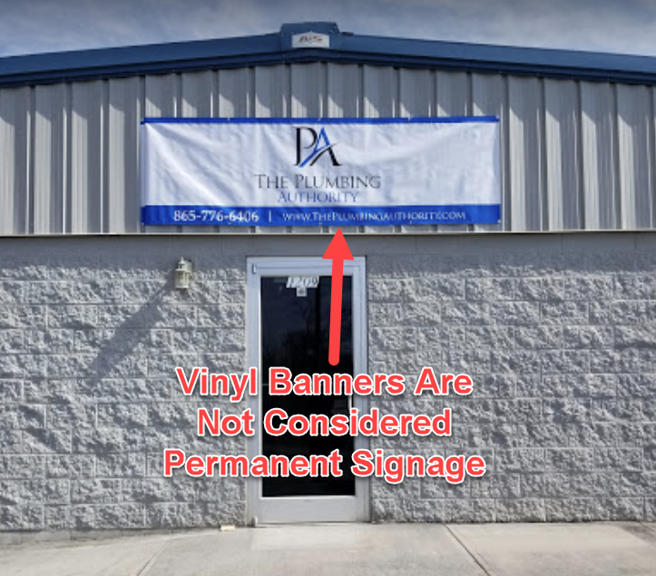 Banery winylowe nie są trwałymi znakami