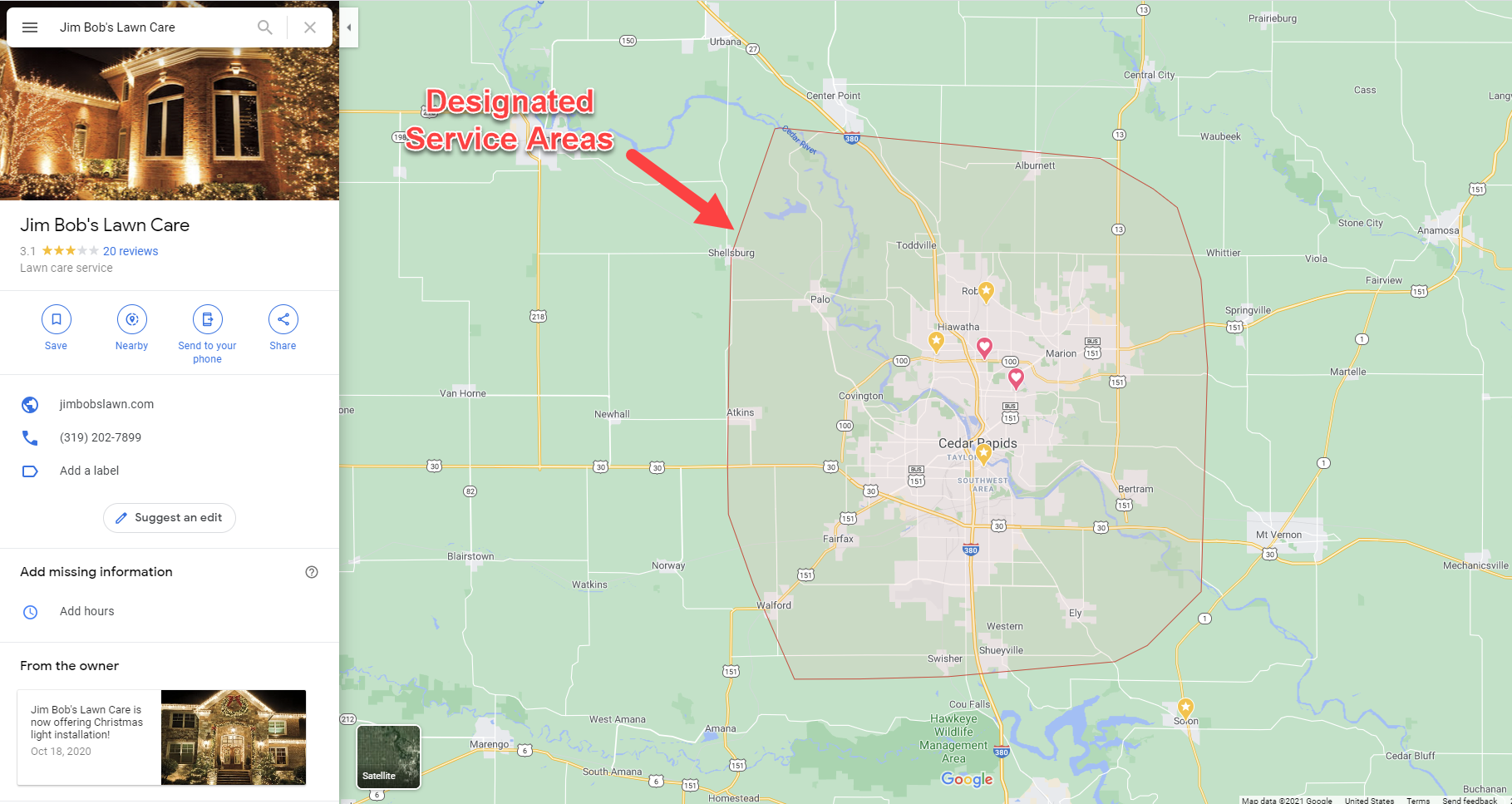 Mapy obszarów obsługi.